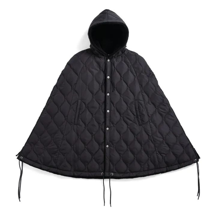 Taion - Unisex Military Quilted Cape - Black | Smallable Taion - Unisex Military Quilted Cape - Black | Smallable