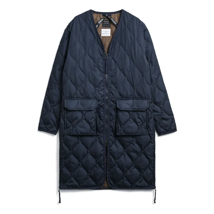 Unisex Military Long Zipper Jacket | Navy- Produktbild Nr. 0