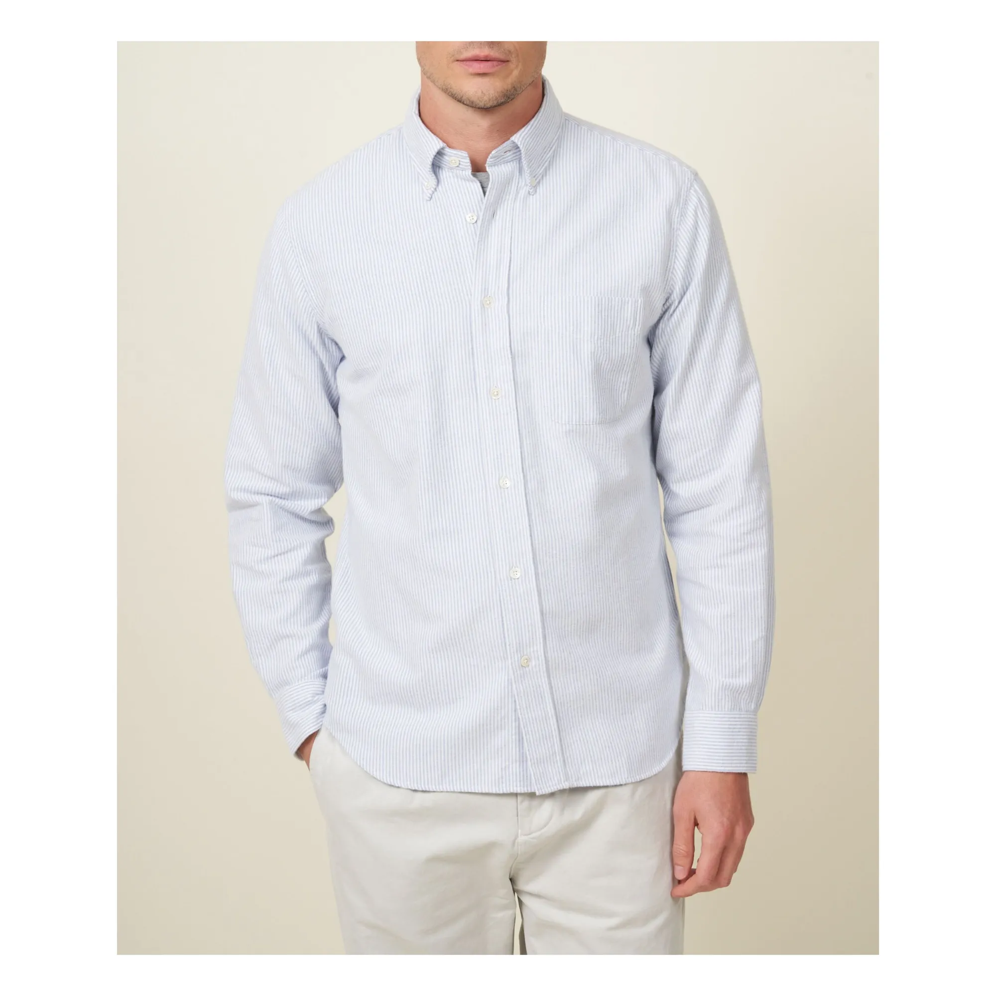 Chemise Pitt Rayures | Bleu Clair- Image produit n°0