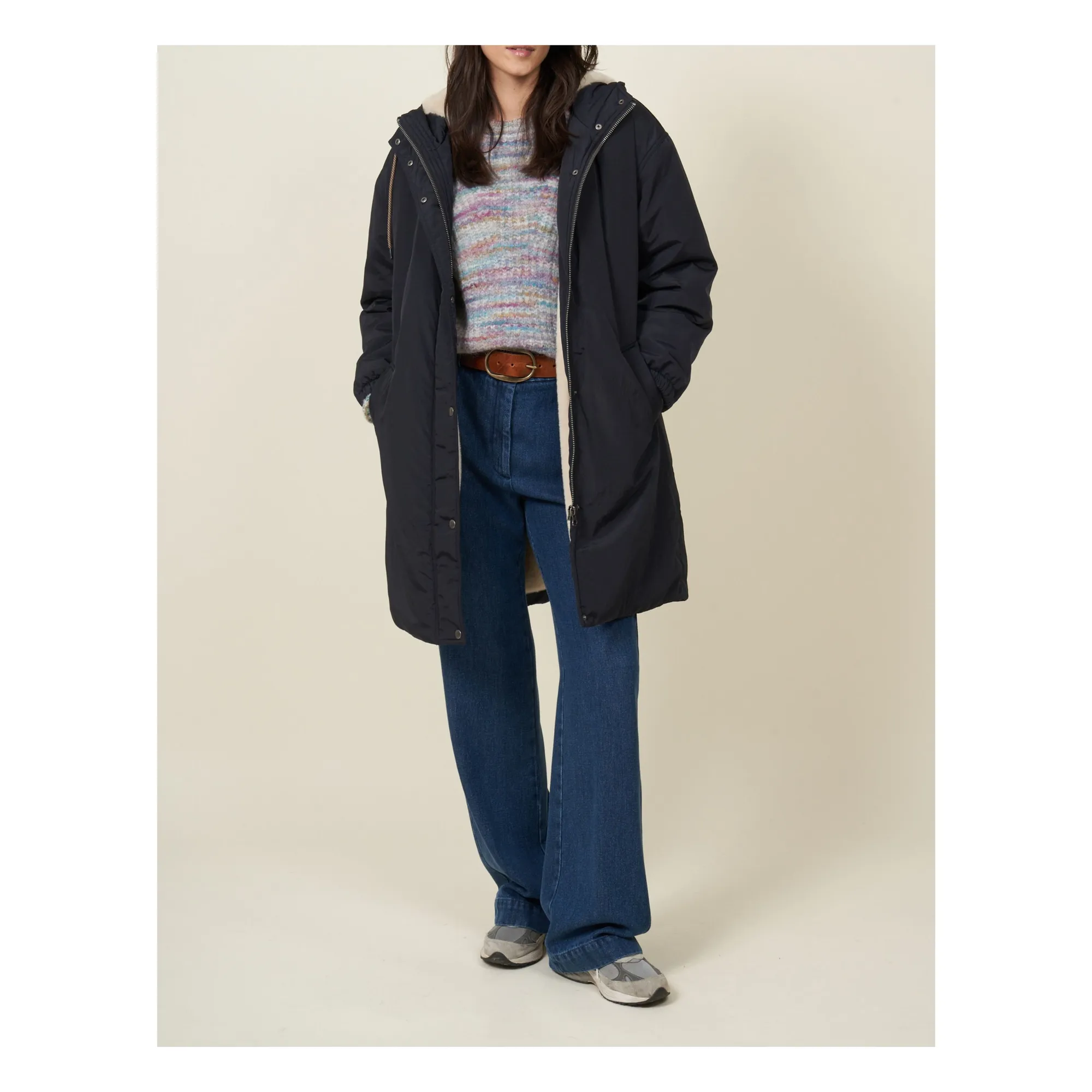 Hartford Women's Navy Blue Venlo Coat