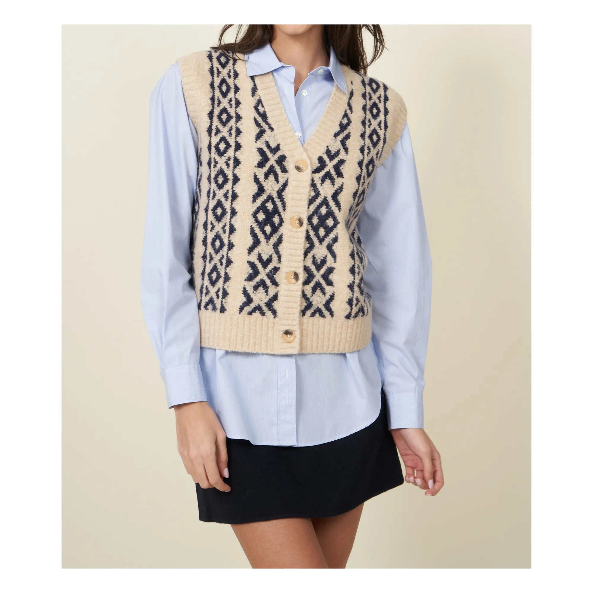 Hartford Girls Ecru Monera Wool Sweater