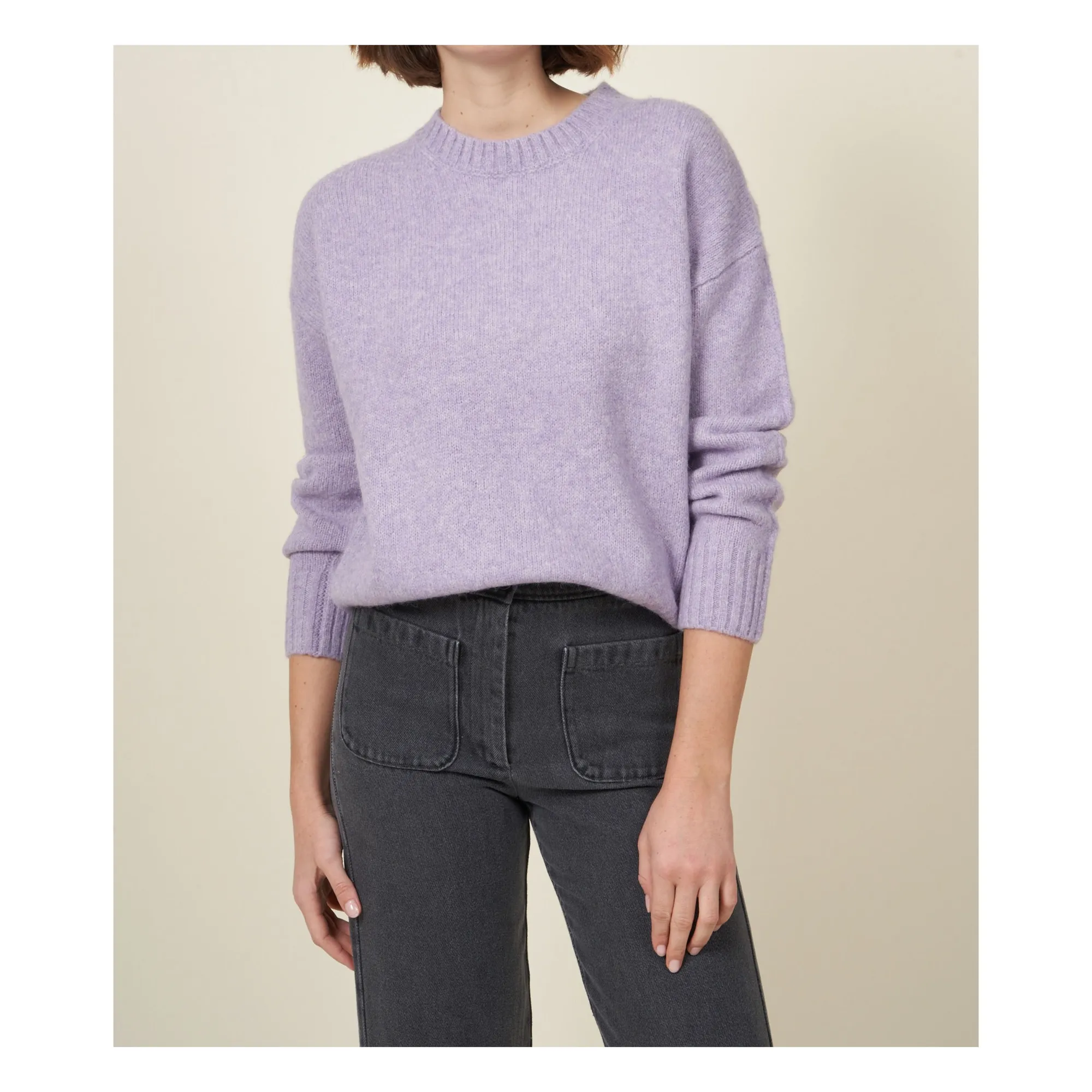 Hartford Women's Mauve Mytilus Yak And Alpaca Sweater