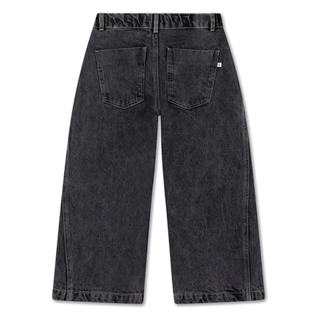 Organic Cotton Wide Bootcut Jeans | Charcoal grey