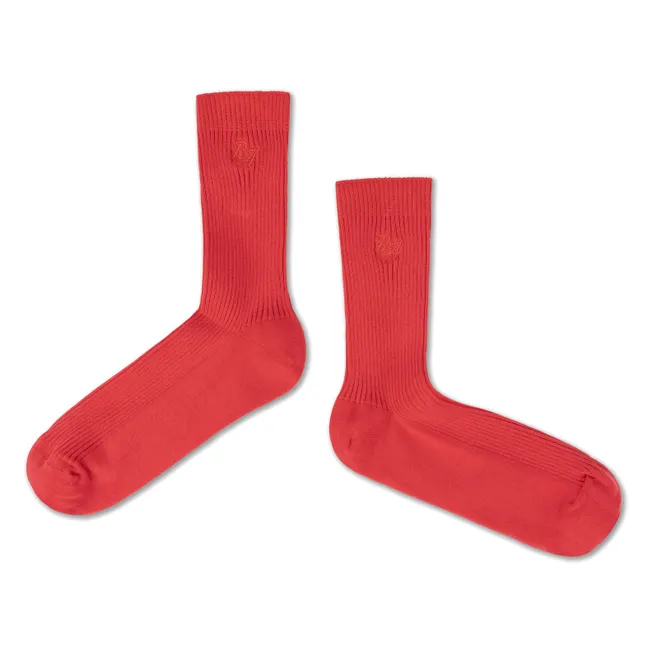 Chaussettes Unies | Rouge