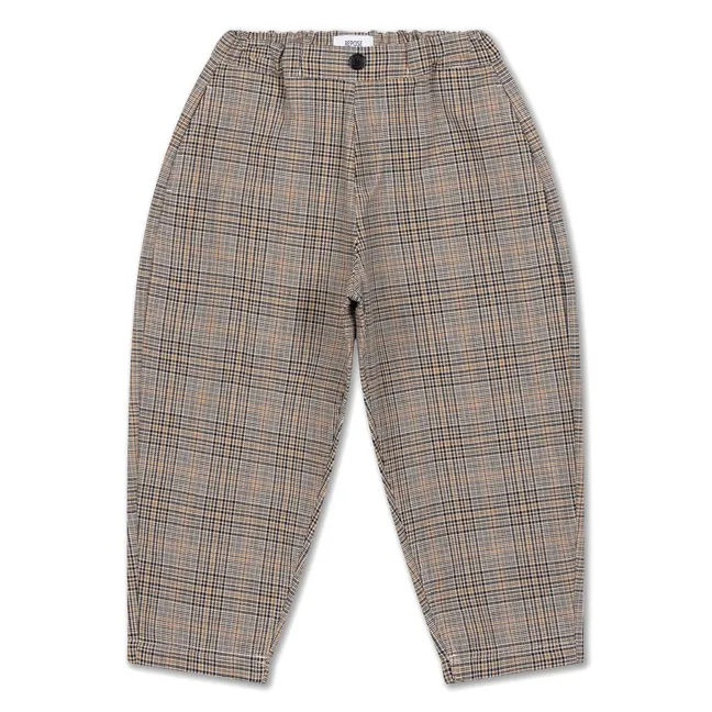 Pantalon Carreaux | Taupe