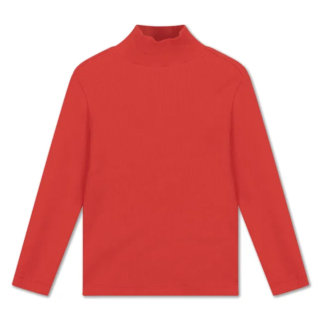Organic Cotton Turtleneck | Red