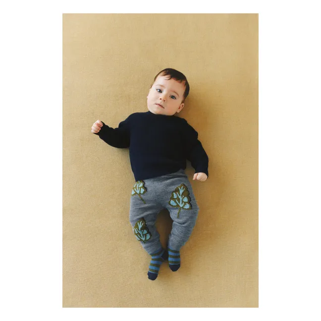 Pantalon Arbres Maille Fine Laine Mérinos | Gris