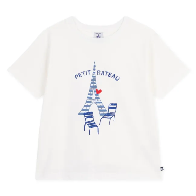 T-shirt Tour Eiffel Coton Bio | Blanc