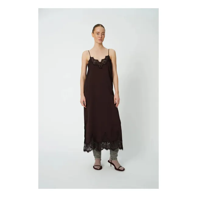 Robe Dentelle | Marron foncé