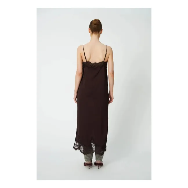 Robe Dentelle | Marron foncé