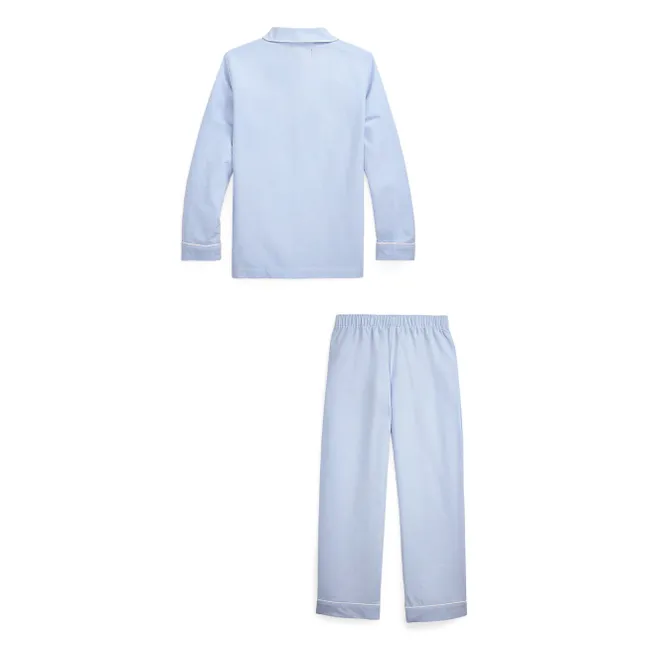 Pyjama Chemise et Pantalon Logo | Bleu Clair
