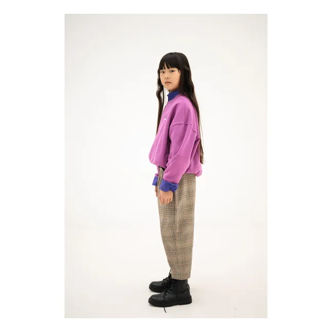 Pantalon Carreaux | Taupe