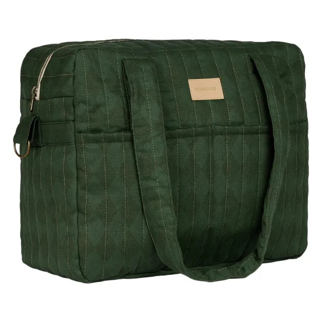 Hyde Park Diamonds Waterproof Diaper Bag | Green