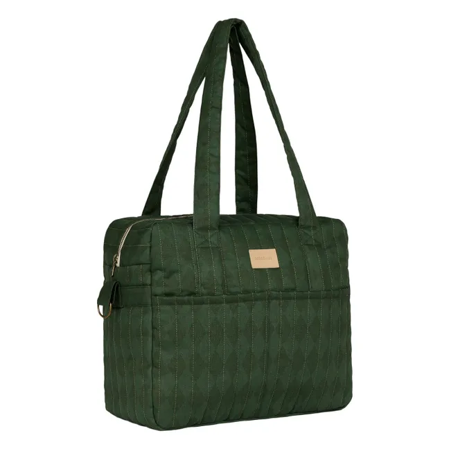 Hyde Park Diamonds Waterproof Diaper Bag | Green