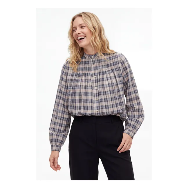Blouse Pierre Soie et Lin | Bleu