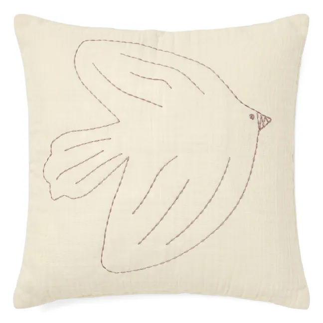 Hector Bird Cushion | Vanilla Gauze