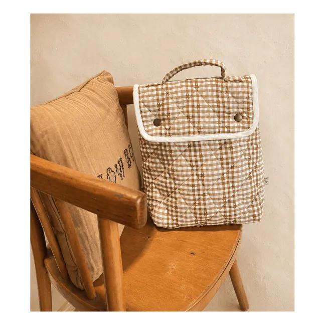 Sac à goûter Simone | Coton Vichy Noisette