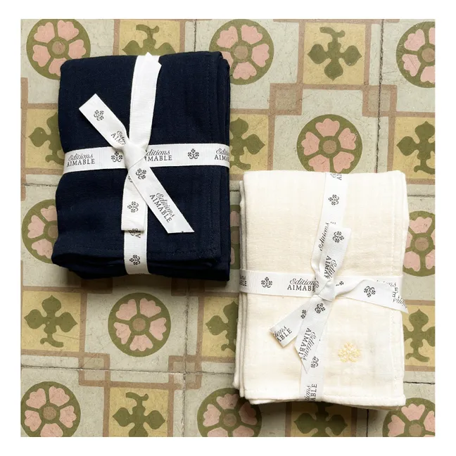 Léon diaper set  | Night Blue Gauze