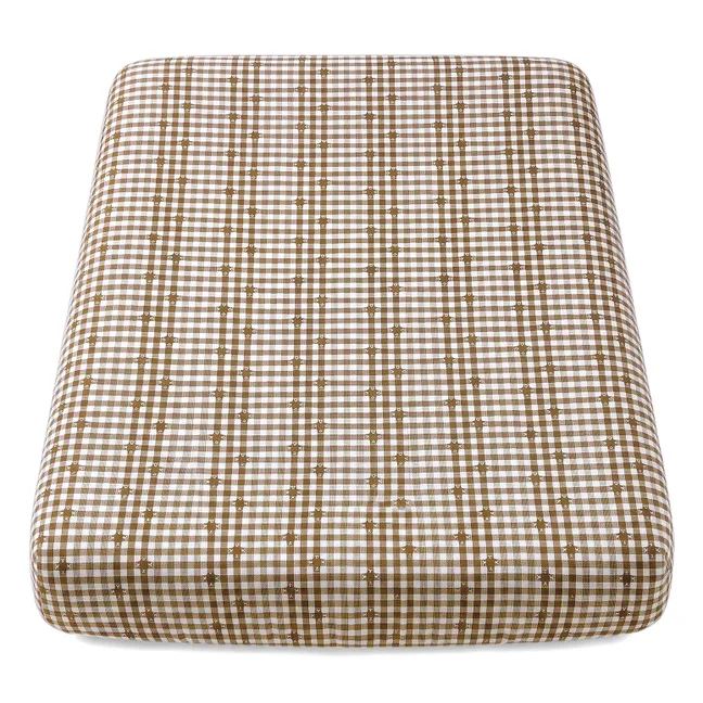 Denise changing mat cover sheet | Noisette Vichy Cotton