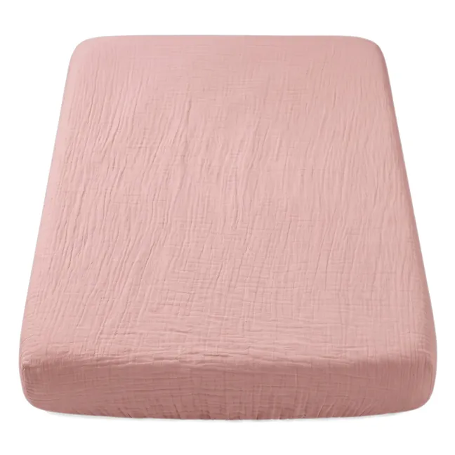 Denise changing mat cover sheet | Old Rose Gauze