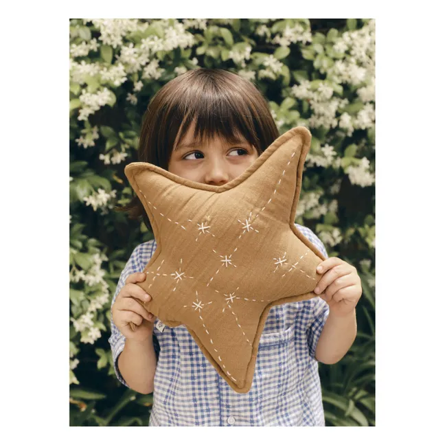Coussin Etoile Ferdinand | Gaze Noisette