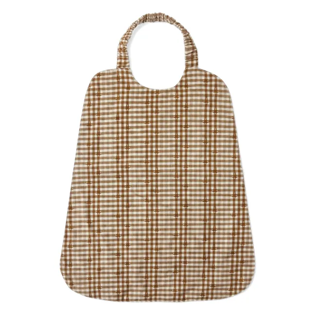 Large Gustave bib | Noisette Vichy Cotton