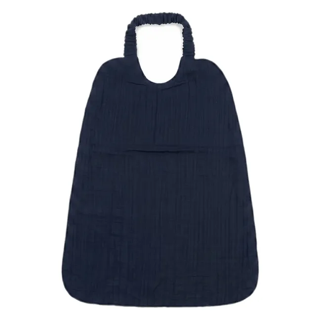 Large Gustave bib | Night Blue Gauze