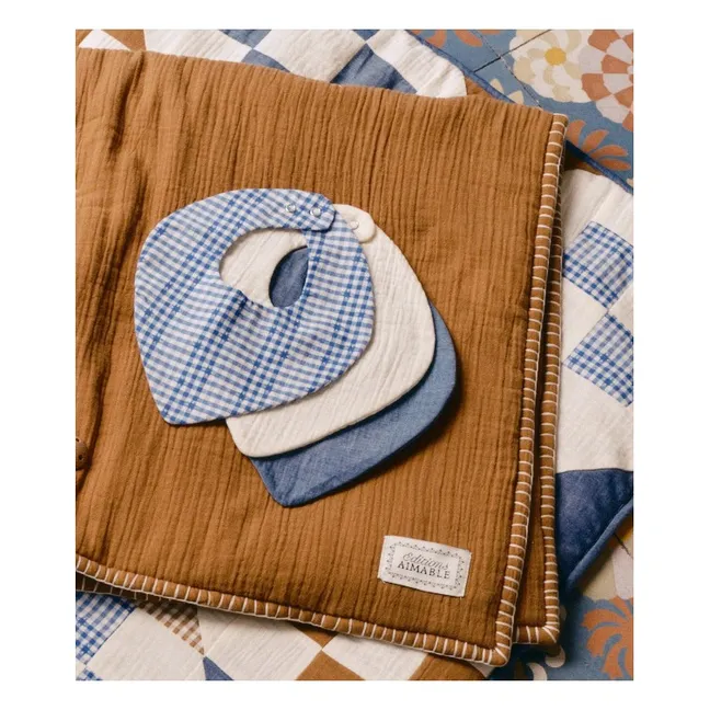 Bandana Brigitte - Set of 2 | Blue Vichy Cotton