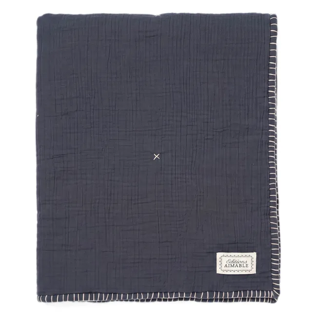 Pablo Throw | Night Blue Gauze