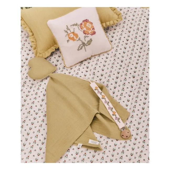 Auguste pacifier clip | Dragée Pink Gauze