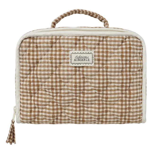 Vadim fabric suitcase | Noisette Vichy Cotton