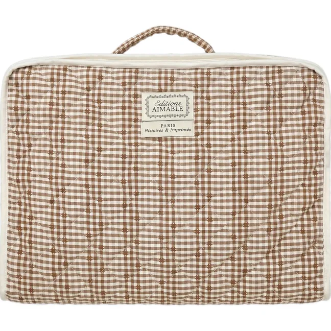 Vadim fabric suitcase | Noisette Vichy Cotton