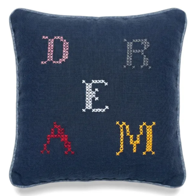 Dream Clovis cushion | Night Blue Gauze