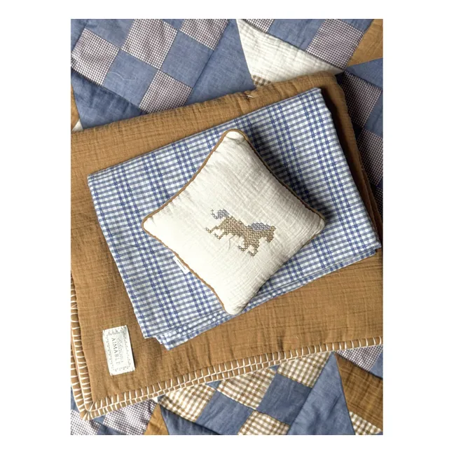 Clovis horse cushion | Ivory Gauze