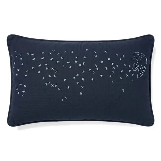 Coussin Ciel étoilé Hubert | Gaze Bleu Nuit
