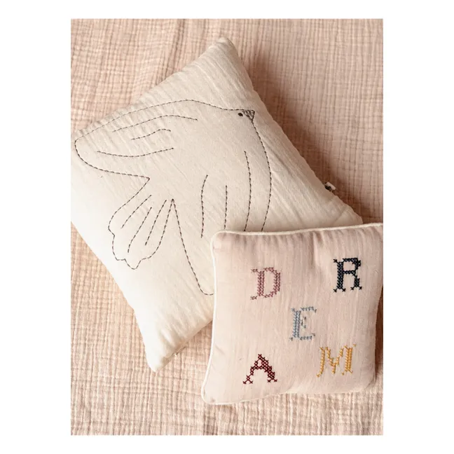 Hector Bird Cushion | Vanilla Gauze