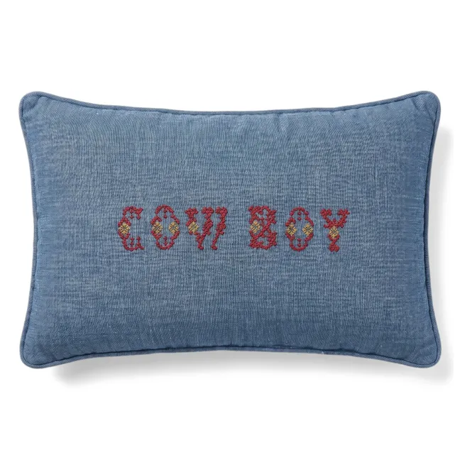 Coussin Cowboy Camille | Chambray Bleu