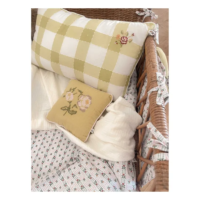Hubert plaid cushion  | Green