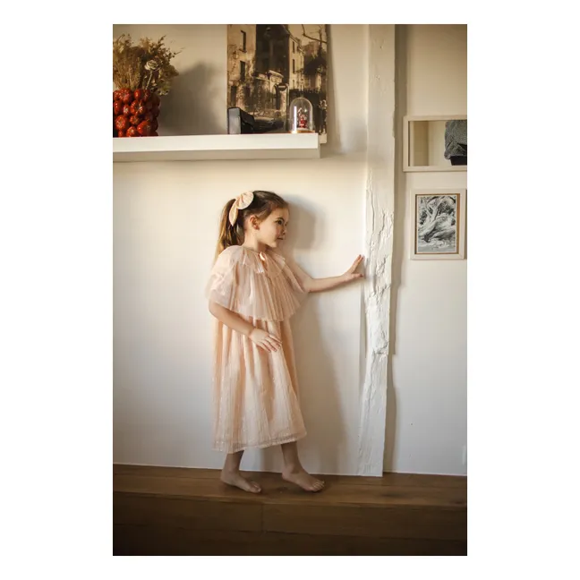 Chouchou Libellule Rayé | Rose pâle
