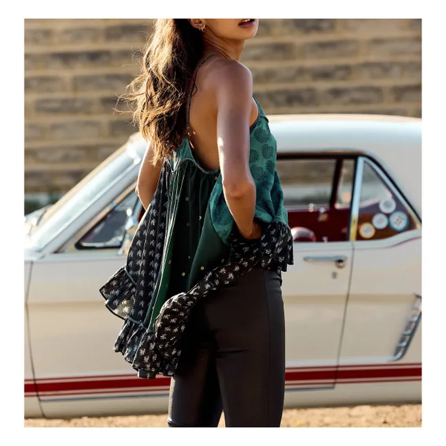 Top Cally Soie | Turquoise