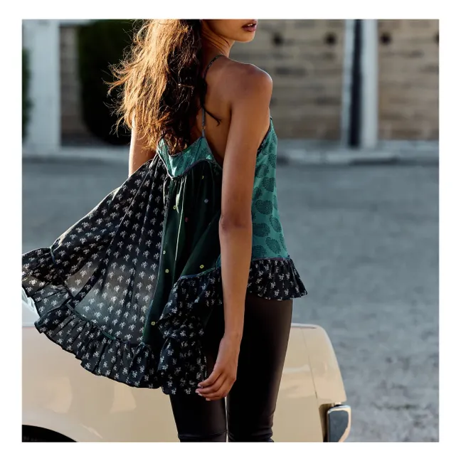 Top Cally Soie | Turquoise