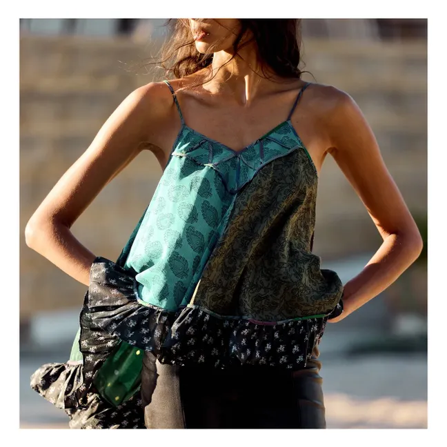 Top Cally Soie | Turquoise