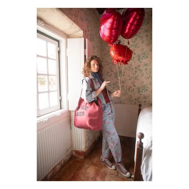 Jean Fleurs Coton | Bleu Clair