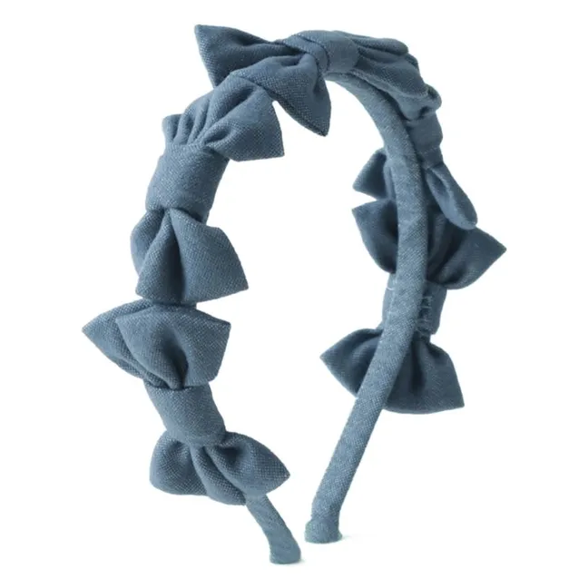 Serre-Tête Nœuds Azzura Chambray | Bleu