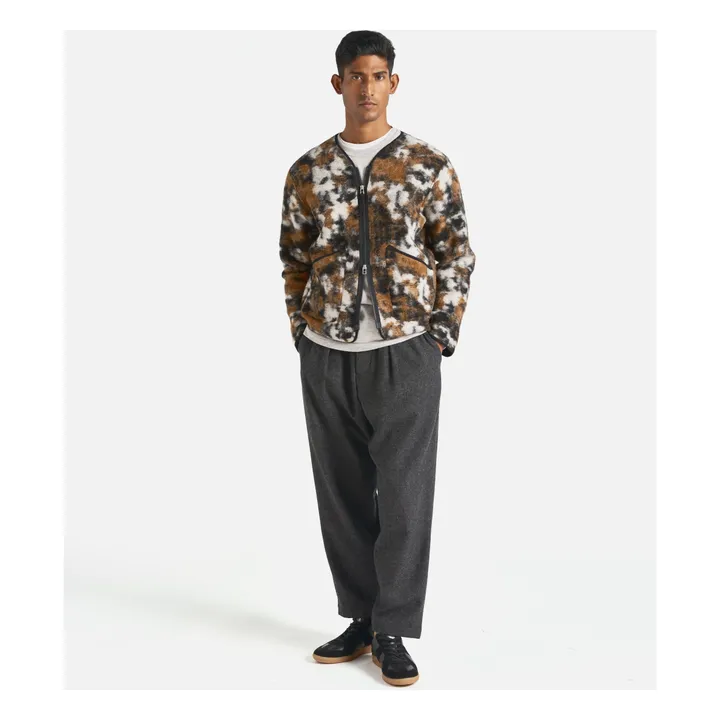 Giacca con zip in lana Liner Flower | Ecru- Immagine del prodotto n°2