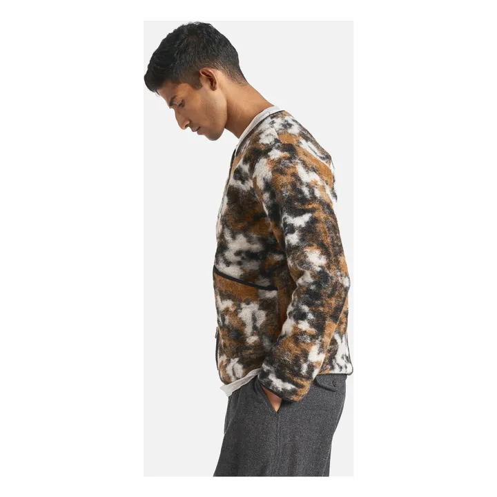 Giacca con zip in lana Liner Flower | Ecru- Immagine del prodotto n°5