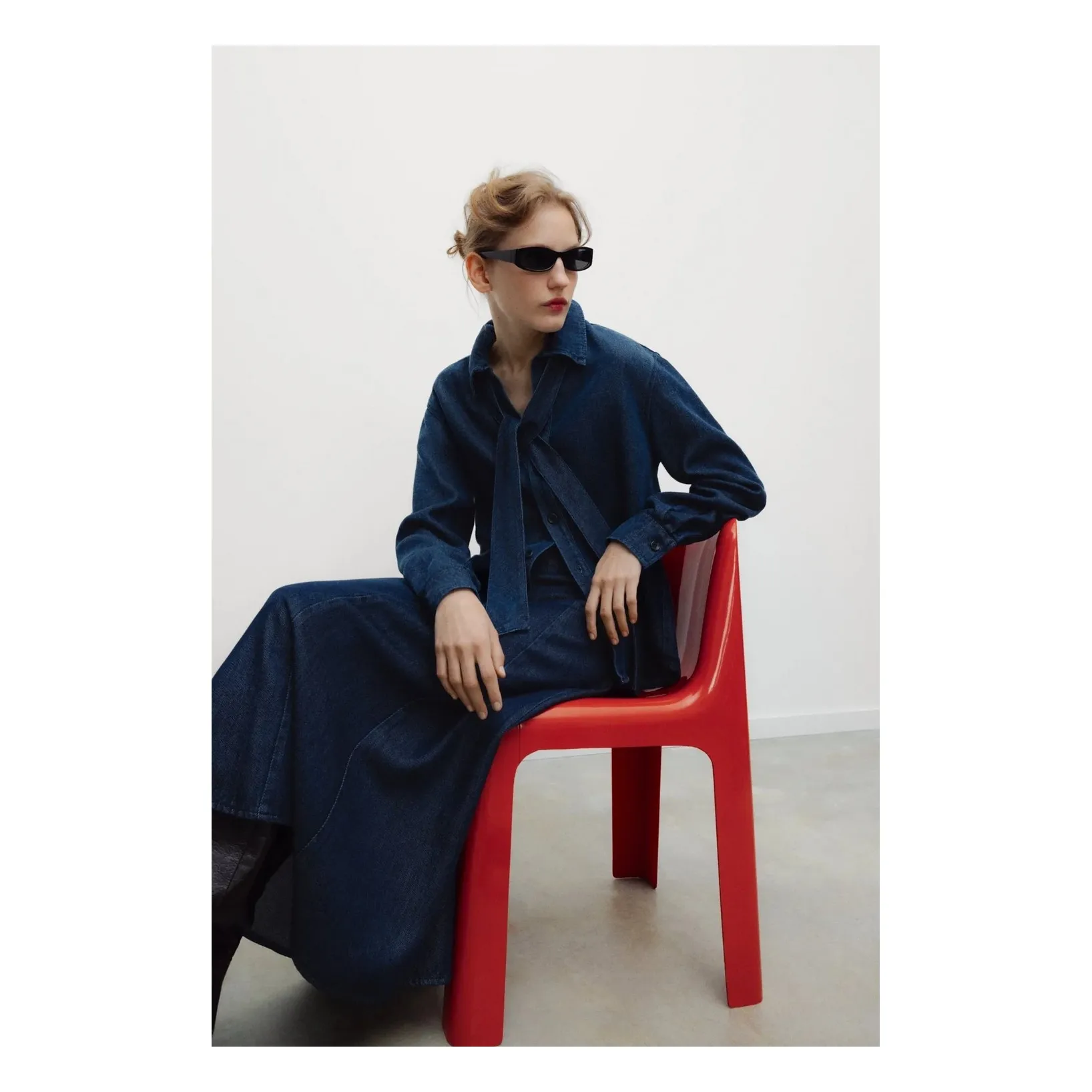 Jupe Denim | Bleu marine- Image produit n°3