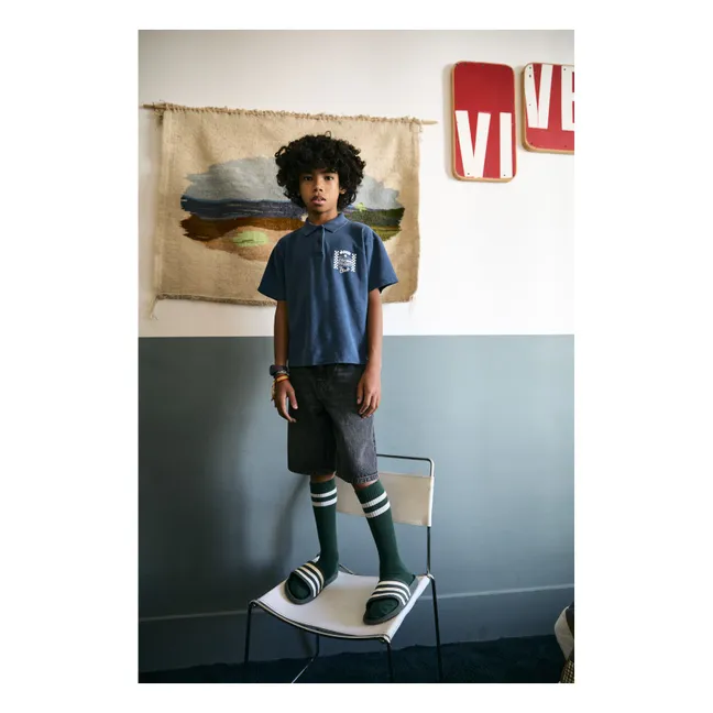 Polo Ozzie Club Sandwich Coton Bio | Bleu nuit