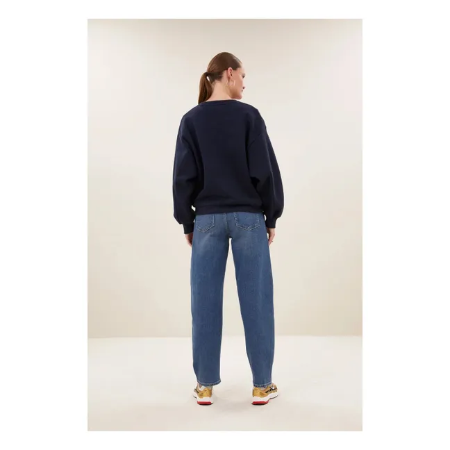 Sweat Lili Sparkle Coton | Bleu marine