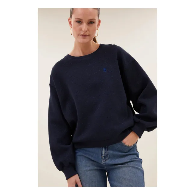 Sweat Lili Sparkle Coton | Bleu marine